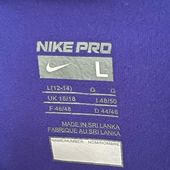 Purple Nike Pro Dri-Fit 1/4 Zip - Picture 6 of 6